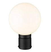 Laurent 1 Light 8" Outdoor Post Mount Fixture, 11.5" Tall Lantern, White Opal Glass in White Opal, Post Top Only