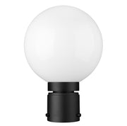 Laurent 1 Light 8" Outdoor Post Mount Fixture, 11.5" Tall Lantern, White Opal Glass in White Opal, Post Top Only