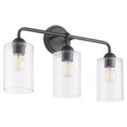 Charlotte 3 Light Vanity Light in Matte Black