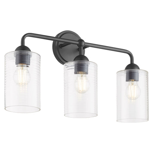 Charlotte 3 Light Vanity Light in Matte Black