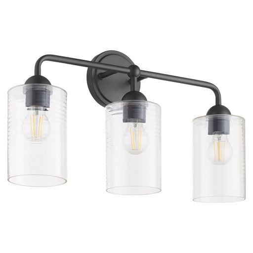 Charlotte 3 Light Vanity Light in Matte Black