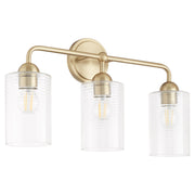 Charlotte 3 Light Vanity Light in Aged Brass