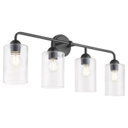 Charlotte 4 Light Vanity Light in Matte Black