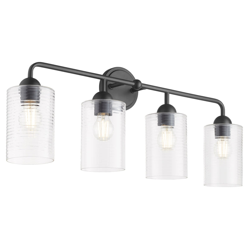 Charlotte 4 Light Vanity Light in Matte Black