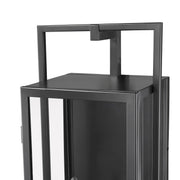 Lucian 3 Light 9" Outdoor Wall Light in Black