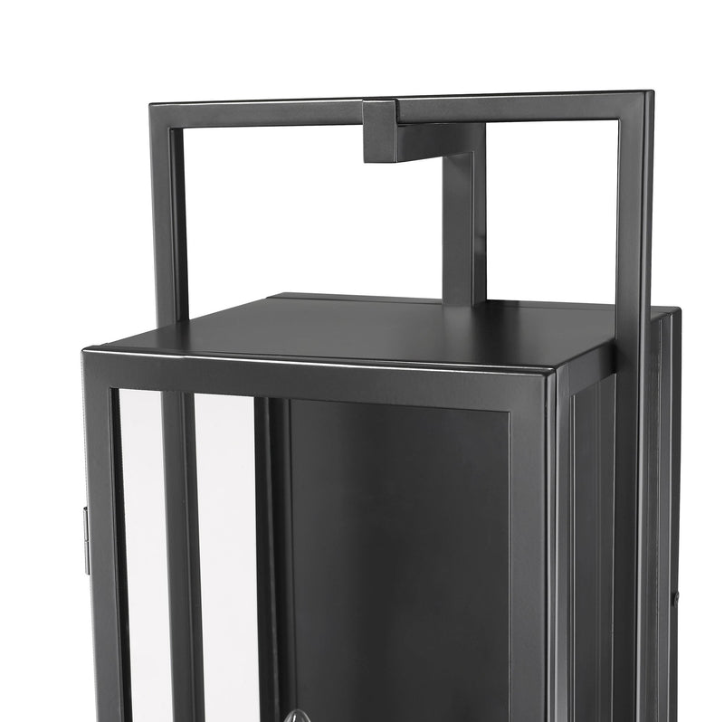 Lucian 3 Light 9" Outdoor Wall Light in Black
