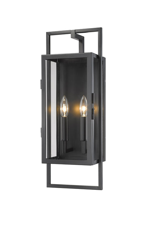 Lucian 2 Light 8" Outdoor Wall Light in Black
