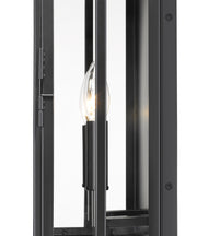 Lucian 2 Light 8" Outdoor Wall Light in Black