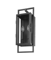 Lucian 2 Light 7" Outdoor Wall Light in Black