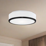 Charlie 12" 2-Light Flush Mount in Black