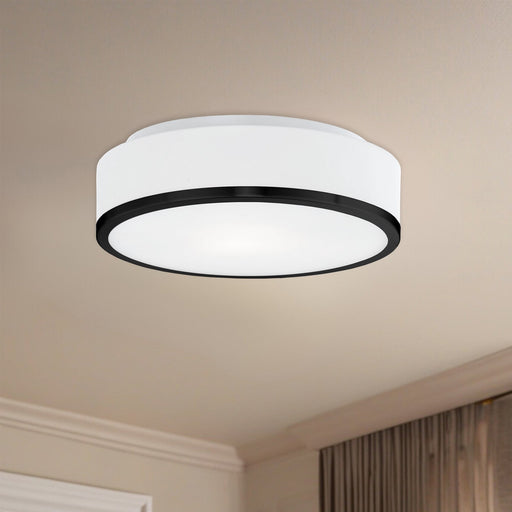 Charlie 12" 2-Light Flush Mount in Black