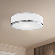Charlie 12" 2-Light Flush Mount in Brushed Nickel