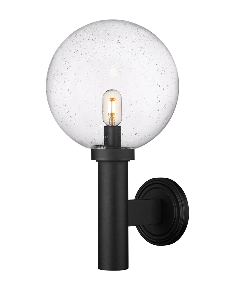 Laurent 1 Light 12" Outdoor Wall Light in Clear Seedy