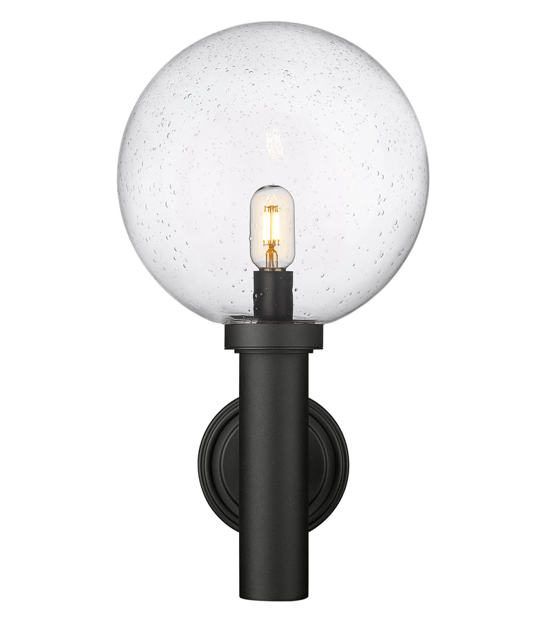 Laurent 1 Light 12" Outdoor Wall Light in Clear Seedy