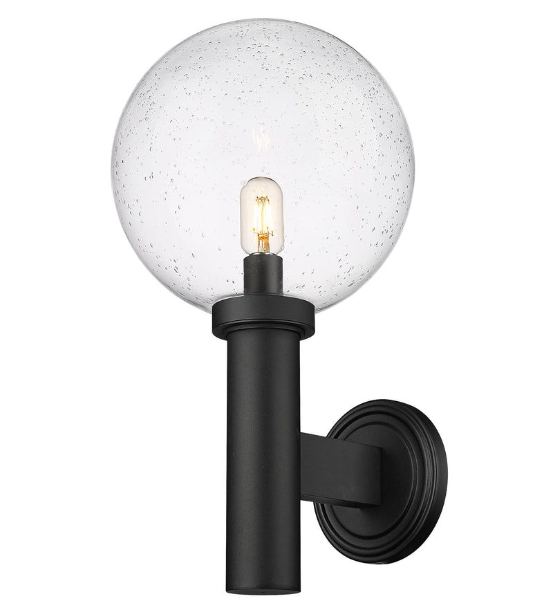 Laurent 1 Light 12" Outdoor Wall Light in Clear Seedy