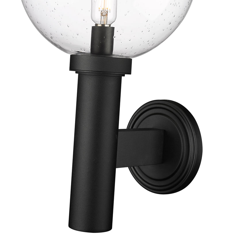 Laurent 1 Light 12" Outdoor Wall Light in Clear Seedy