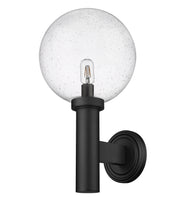 Laurent 1 Light 12" Outdoor Wall Light in Clear Seedy