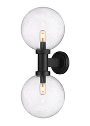 Laurent 2 Light 12" Outdoor Wall Light in Clear Seedy