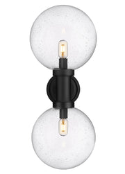 Laurent 2 Light 12" Outdoor Wall Light in Clear Seedy