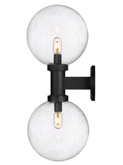 Laurent 2 Light 12" Outdoor Wall Light in Clear Seedy