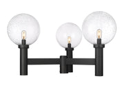 Laurent 3 Light 39" Outdoor Post Mount Fixture, 22.5" Tall Lantern, Clear Seedy Glass in Clear Seedy, Post Top Only