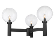 Laurent 3 Light 39" Outdoor Post Mount Fixture, 22.5" Tall Lantern, Clear Seedy Glass in Clear Seedy, Post Top Only