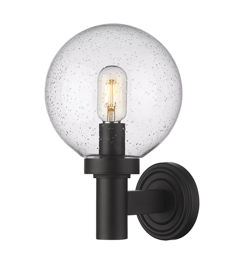 Laurent 1 Light 8" Outdoor Wall Light in Clear Seedy