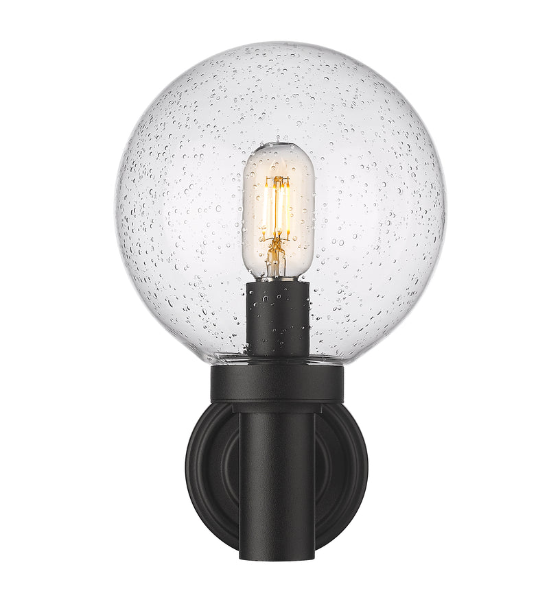 Laurent 1 Light 8" Outdoor Wall Light in Clear Seedy