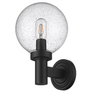 Laurent 1 Light 8" Outdoor Wall Light in Clear Seedy