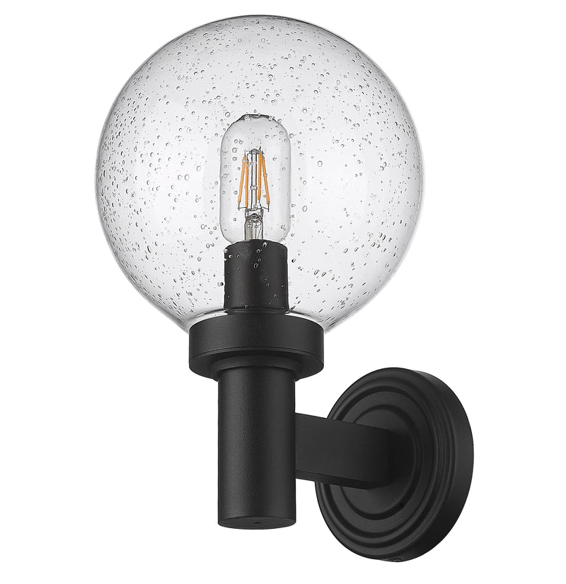 Laurent 1 Light 8" Outdoor Wall Light in Clear Seedy