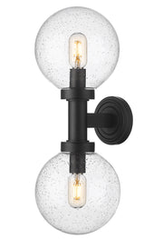 Laurent 2 Light 8" Outdoor Wall Light in Clear Seedy