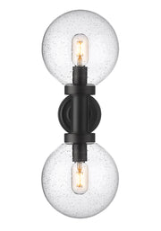 Laurent 2 Light 8" Outdoor Wall Light in Clear Seedy