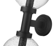 Laurent 2 Light 8" Outdoor Wall Light in Clear Seedy