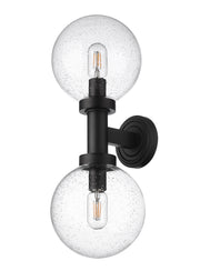 Laurent 2 Light 8" Outdoor Wall Light in Clear Seedy