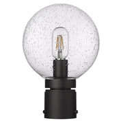 Laurent 1 Light 8" Outdoor Post Mount Fixture, 11.5" Tall Lantern, Clear Seedy Glass in Clear Seedy, Post Top Only