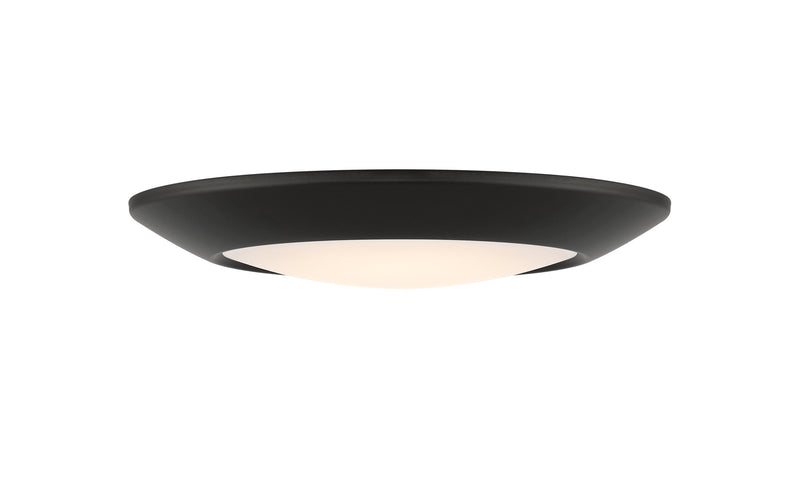 Slim 9" LED Disc Flush Mount in Matte Black