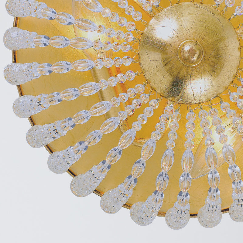 Rylee 3 Light 12.5" Flush Mount in Antique Gold