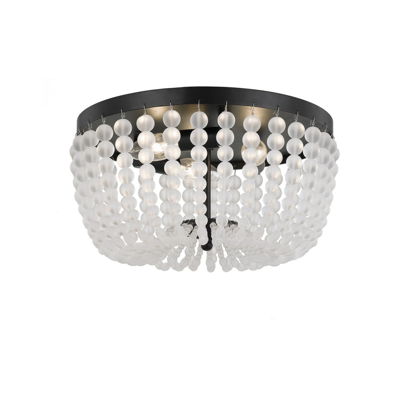 Rylee 3 Light 12.5" Flush Mount in Matte Black