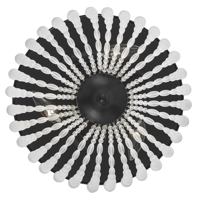 Rylee 3 Light 12.5" Flush Mount in Matte Black