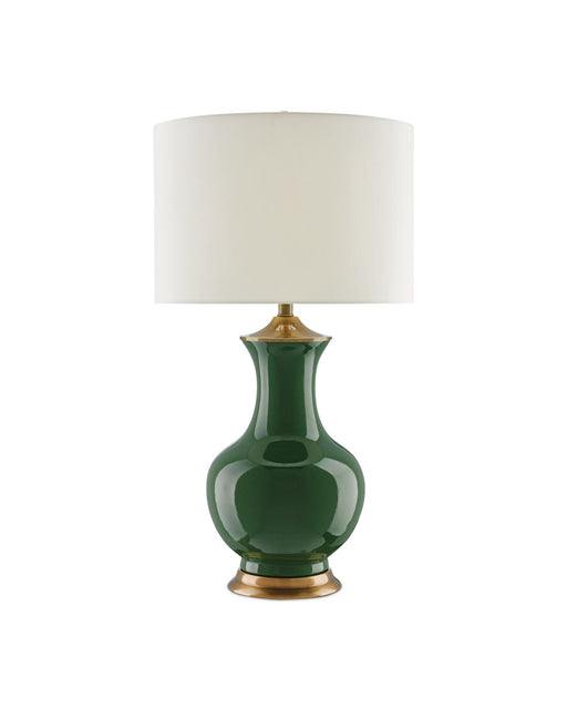 Lilou Table Lamp in Green / Antique Brass