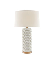 Calla Lily Table Lamp in Cream / Antique Brass
