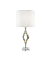 Elyx Table Lamp in Chinois Silver Leaf / Clear