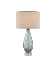Optimist Table Lamp in Pale Blue Speckle / Clear
