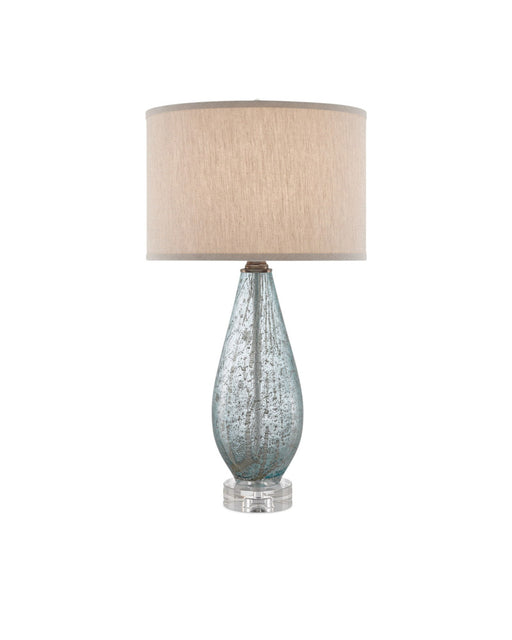 Optimist Table Lamp in Pale Blue Speckle / Clear