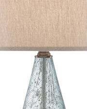 Optimist Table Lamp in Pale Blue Speckle / Clear