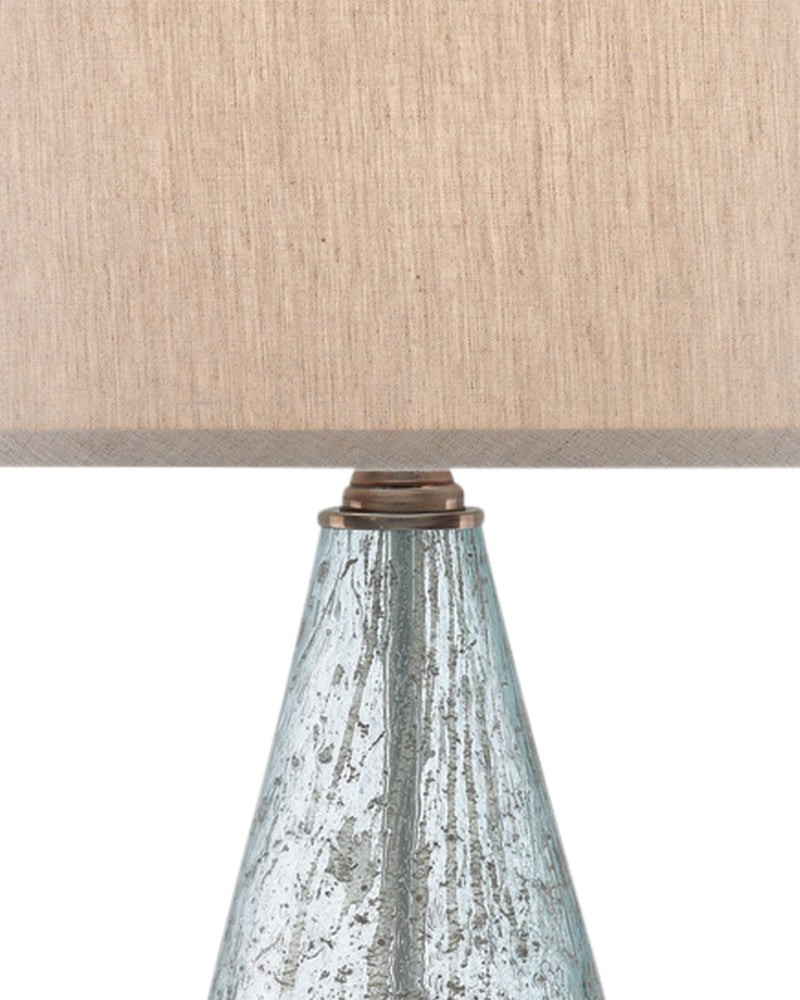 Optimist Table Lamp in Pale Blue Speckle / Clear