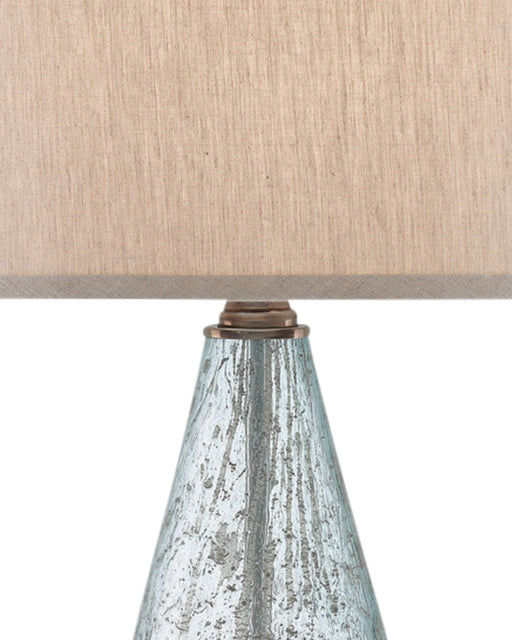 Optimist Table Lamp in Pale Blue Speckle / Clear