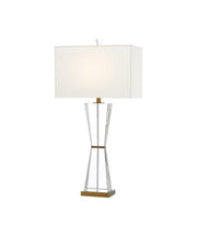 Laelia Table Lamp in Clear / Antique Brass