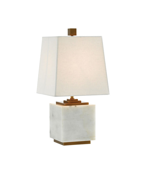 Annelore Table Lamp in White / Antique Brass