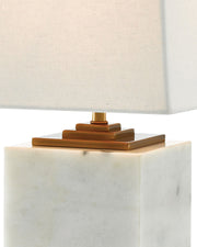 Annelore Table Lamp in White / Antique Brass